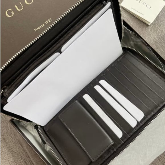 NIB GUCCI Micro GG Guccissima Zip-Around Unisex Wallet/Clutch - Picture 5 of 6